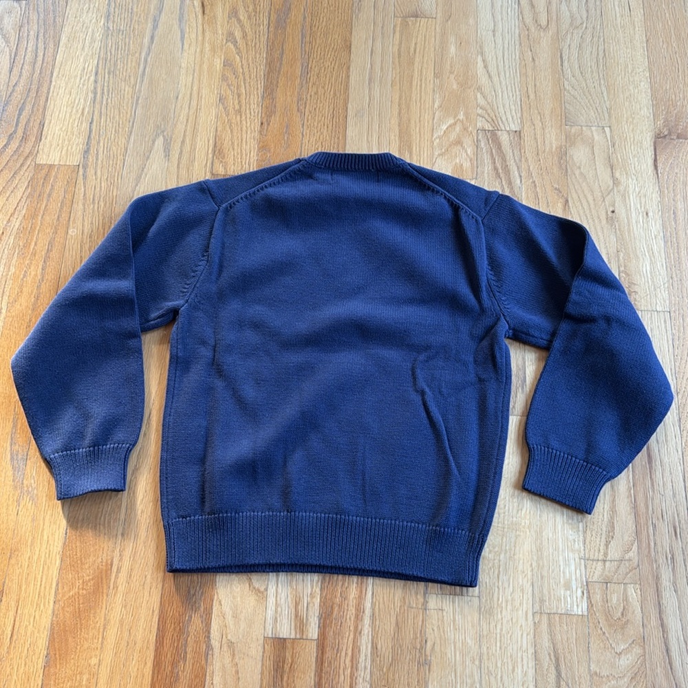 Vineyard Vines Boys S (8-10) Navy Cotton Crew Neck Sweater w Logo, NWT - Picture 5 of 6